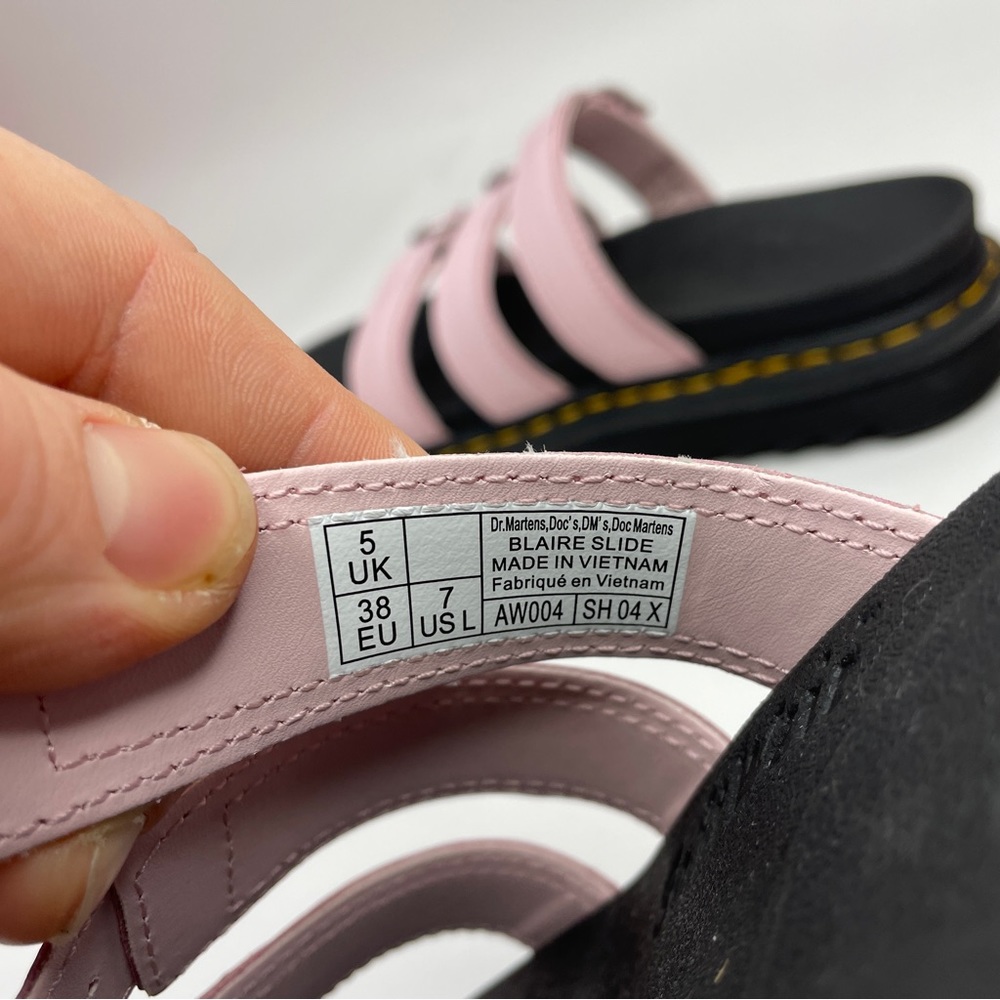 Dr. Martens Blaire Platform Slides Sandals “Pink Black” AW004 2023 - Picture 4 of 4